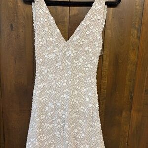 Meshki White Floral Lace Wedding Dress